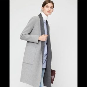 Soia & Kyo Two Tone Grey Shawl Collar Robe Coat